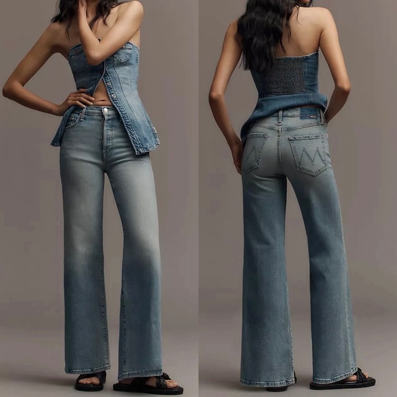 MOTHER Tomcat Roller wide leg Jeans in I Confess NEW Siz 30